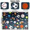 kodhyvj Sport Rug for Kids, Basketball Football Soccer Rug 4.5x6 ft, Sports Rugs for Boys Bedroom, Soft Play Floor Carpet view 2