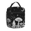 Black White Mushroom Leakproof Lunch Bag Large Capacity Lunchbox Insulated Reusable Lunch Tote Bags Cooler Lunch Container For Work/Office/Picnic/Travel view 1