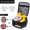 Black White Mushroom Leakproof Lunch Bag Large Capacity Lunchbox Insulated Reusable Lunch Tote Bags Cooler Lunch Container For Work/Office/Picnic/Travel view 2