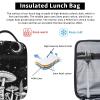 Black White Mushroom Leakproof Lunch Bag Large Capacity Lunchbox Insulated Reusable Lunch Tote Bags Cooler Lunch Container For Work/Office/Picnic/Travel view 3