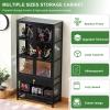 ARMERI Display Cases for Collectibles, with Drawer, 6-Tier Display Cabinet Curio Cabinet Figure Display, Double Doors Acrylic Display, Kids Bookcase for Bedroom, Reading Nook, Toddler's Room,6 Tier view 3