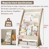 HDYZJQ Vertical Magazine File Holder Wood for Office, Waiting Room, Coffee Shop, Heavy Duty Newspaper Racks Display Stand, Floor-Standing Brochure Holder Organizer Shelf(Beige) view 2