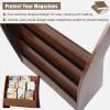HDYZJQ Vertical Magazine File Holder Wood for Office, Waiting Room, Coffee Shop, Heavy Duty Newspaper Racks Display Stand, Floor-Standing Brochure Holder Organizer Shelf(Beige) view 4