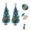 Ciieeo 2pcs Mini Christmas Tree Decoration Tabletop Decor for Holiday Home Adorable - for Family Gatherings and Festive Atmosphere view 3