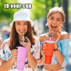 (3+2) 3PCS Straw Covers Cap for Tumblers with 3PCS Initial Letter Charms 10mm Straw Toppers Compatible with 30&40 oz Stanley Cup Accessories (Letter A) view 2