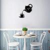 Wall Clock Creative DIY Acrylic Coffee Cup Teapot 3D Wall Clock Decorative Kitchen Wall Clocks Living Room Dining Room Home Decor Clock Wall Decor view 3