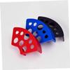 PLAFOPE 12pcs Pigment Cup Holders Fan Shaped Tattoo Makeup Stand for Mixing Professional Plastic Rack for Ink Storage Beauty Salons and Home Use Red Black Blue view 4