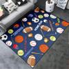 kodhyvj Navy Blue Sport Rugs Boys Rugs for Bedroom Kids Rug Balls with Soccer Ball, Basketball, Football, Tennis Ball Playroom Rug for Home Decor, 5'x7' view 3