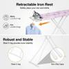Foldable Ironing Board 36" x 12", Height Adjustable Iron Board with Heat Resistant Cover & Iron Rest, 36" Long Ironing Board with Sleeve Board, for Laundry Room view 4