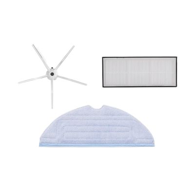 KIEEQGAK Compatible for Roborock S7,Mop Cloth AccesoriosSide BrushWhite Black Accesories Filter PartsMain Brush (Color : White Package 4), fuxinlian268741g