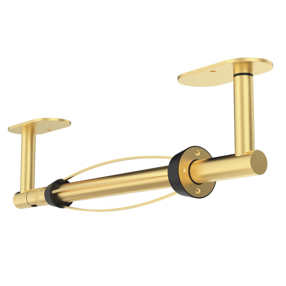 WZRUA Paper Towel Holder Under Cabinet, Single Hand Operable Roll Holder with Damping Effect,Self-Adhesive or Drilled SUS304 Stainless Steel for Kitchen Bathroom,Gold