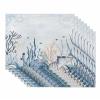 AMZRicher Blue Sea Turtle Ocean Dinner Napkins Cloth Set of 8 Polyester Napkins 20 x 20 Inch, Tropical Fish Ocean Animal Octopus Washable and Reusable Table Napkins for Wedding Cocktail Hotel view 1