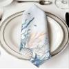 AMZRicher Blue Sea Turtle Ocean Dinner Napkins Cloth Set of 8 Polyester Napkins 20 x 20 Inch, Tropical Fish Ocean Animal Octopus Washable and Reusable Table Napkins for Wedding Cocktail Hotel view 2