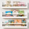 Harwaya White Wall Bookshelf for Kids Room, 24 Inch Toddler Nursery Bookshelf Wall Mounted for Baby Boy Girl Bedroom, Floating Childrens Book Shelves with Hanging Rod for Books - Set of 3 view 1