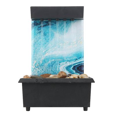 Desktop Fountain Indoor Water Fountain with Light Desktop Ornament Crafts for Indoor Home Office Table Decoration Home Decoration Accessories Meditation Fountain (Color : Indoor Fountain)