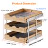 DINDON 3 Tier Pull Out Cabinet Organizer 14W X21D Slide Out Shelves With Shelf Liner for Kitchen Wood Roll Out Drawers Pantry Organization view 2