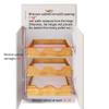 DINDON 3 Tier Pull Out Cabinet Organizer 14W X21D Slide Out Shelves With Shelf Liner for Kitchen Wood Roll Out Drawers Pantry Organization view 3