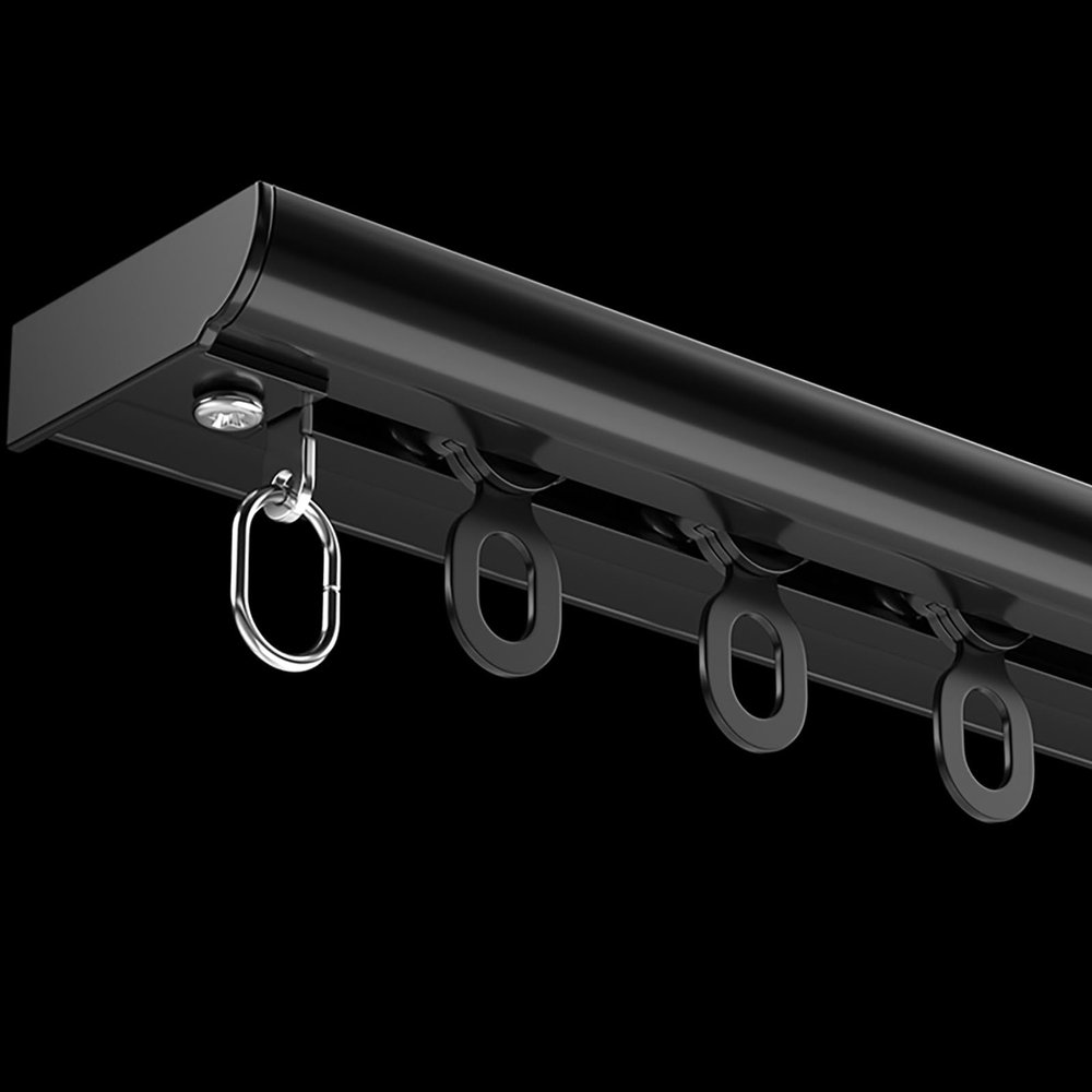Single Curtain Track, Luxurious Heavy-Duty Curtain Rail Ceiling Mount, Aluminum Curtain Rail, Privacy Room Divider For Balcony/Bay Window/Hotel/Office
