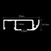 Single Curtain Track, Luxurious Heavy-Duty Curtain Rail Ceiling Mount, Aluminum Curtain Rail, Privacy Room Divider For Balcony/Bay Window/Hotel/Office view 3