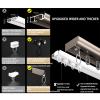 Single Curtain Track, Luxurious Heavy-Duty Curtain Rail Ceiling Mount, Aluminum Curtain Rail, Privacy Room Divider For Balcony/Bay Window/Hotel/Office view 4