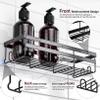 WOWBOX Shower Caddies 4 Pack - Adhesive Hanging Shower Shelf - Bathroom Organizers and Storage, No Drilling Stainless Shower Shelves for Home Decor, Bathroom Accessories (Large) view 3