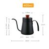 Coffee Kettle Hand Brewing Coffee Pot Hanging Ear 304 Stainless Steel Household Long Spout Pot 400ml Anti-scald Handle Fine Mouth Pot Coffee Maker view 2