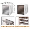Closet Organizer, Clothes Organizer for Folded Clothes, Plastic Closet Organizers and Storage, Stackable Storage Bins with Lids, Drawer Organzier,Grey,3 Partitions view 2