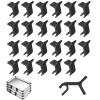 Linkidea 24 PCS Plastic Baking Tray Stacker, Baking Pan Organizer Stabilizing Bracket, Tray Stackers for Cookie Sheets, Suitable for Party Entertaining Reunion Food Display (Black), GSR2-01 view 1