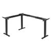 Fromann Adjustable 3 Legs Standing Desk Frame Base Electric Corner Sit-Stand Desk for Home and Office (Black) view 1