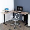 Fromann Adjustable 3 Legs Standing Desk Frame Base Electric Corner Sit-Stand Desk for Home and Office (Black) view 2