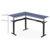 Fromann Adjustable 3 Legs Standing Desk Frame Base Electric Corner Sit-Stand Desk for Home and Office (Black) view 3