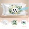 Aesthetic Eucalyptus 2 Packs Bed Pillow Covers Queen Decorative, Throw Pillow Cases Breathable Bedding Pillowcase,Super Soft Stain Pillow Sham Envelope Closure Monogrammed W Farm Flower 20"x30" view 2