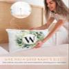 Aesthetic Eucalyptus 2 Packs Bed Pillow Covers Queen Decorative, Throw Pillow Cases Breathable Bedding Pillowcase,Super Soft Stain Pillow Sham Envelope Closure Monogrammed W Farm Flower 20"x30" view 4