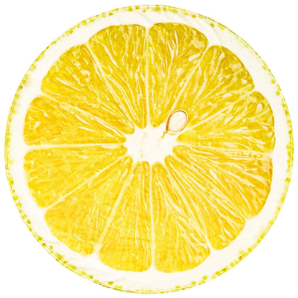 Bnuitland Lemon Funny Throw Blanket, 300 GSM Giant Realistic Novelty Fruit Print Blanket, Gift for Kids/Pets and Adults, Super Soft Flannel Throw for Sofa,Bed,Yellow