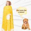 Bnuitland Lemon Funny Throw Blanket, 300 GSM Giant Realistic Novelty Fruit Print Blanket, Gift for Kids/Pets and Adults, Super Soft Flannel Throw for Sofa,Bed,Yellow view 2