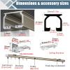 Katzowen Room Divider Ceiling Track Hospital Aluminum Alloy Ceiling Curtain Track, 3.3-33 Feet Long Curtain Rod for Room Divider, Gazebo/Shower Room/Bedroom (Color : Side Mount, Size : 10m/32.8ft) view 2
