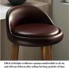 ALLC Bar Stools Bar Stools with Back and Footrest with Upholstered Synthetic Leather with Stitching High Stool Bar Chair for Bar Kitchen Dining Room (Color : B, Size : High 23.6in) view 2