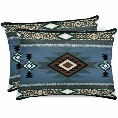 Western Southwest 2 Packs Bed Pillow Covers Standard Decorative,Throw Pillow Cases Bedding Pillowcase,Super Soft Stain Pillow Sham Envelope Closure Native American Indian Tribal Ethnic 20"x26"