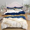 KQZVCU Marble Blue Gold Texture Duvet Cover Set King Queen Double Full Twin Single Size Bedding Set for Bedroom Decor 135x200cm /48x75cmx2 view 1