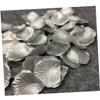 Cabilock Rtificial Rose Petals for Wedding 100pcs Silver Fabric Petals Centerpiece Decorations view 4