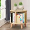 BAIODNB 360 Round Bookshelf Small Wood Rotating Bookshelf Kids Bookcase, Revolving Bookcase Multi-Functional Bookshelf Organizer Circular Bookcase Toddler Bookshelfs for Bedroom,Classroom view 2