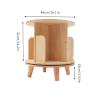 BAIODNB 360 Round Bookshelf Small Wood Rotating Bookshelf Kids Bookcase, Revolving Bookcase Multi-Functional Bookshelf Organizer Circular Bookcase Toddler Bookshelfs for Bedroom,Classroom view 3