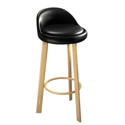 ALLC Bar Stools Bar Stools with Back and Footrest with Upholstered Synthetic Leather with Stitching High Stool Bar Chair for Bar Kitchen Dining Room (Color : J, Size : High 31in)