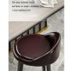 ALLC Bar Stools Bar Stools with Back and Footrest with Upholstered Synthetic Leather with Stitching High Stool Bar Chair for Bar Kitchen Dining Room (Color : J, Size : High 31in) view 3