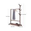 HEAIQI Coat Rack Freestanding Floor-standing Wooden Clothes Rack Simple Household Bedroom Clothes Hanger Floor-standing Bedroom Coat Rack Coat Hanger Standing view 2