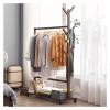 HEAIQI Coat Rack Freestanding Floor-standing Wooden Clothes Rack Simple Household Bedroom Clothes Hanger Floor-standing Bedroom Coat Rack Coat Hanger Standing view 3