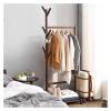 HEAIQI Coat Rack Freestanding Floor-standing Wooden Clothes Rack Simple Household Bedroom Clothes Hanger Floor-standing Bedroom Coat Rack Coat Hanger Standing view 4