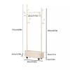 HEAIQI Coat Rack Freestanding Living Room Movable Coat Rack Floor-standing Clothes Rack Bedroom Clothes Rack Indoor Home Clothes Drying Rack Coat Hanger Standing, 60*32*175cm view 2