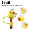 Acoavo 6Pcs Mini Duck Silicone Straw Cover Cap, Compatible with 30&40 Oz Tumbler, Dust-Proof, Reusable, BPA Free view 2