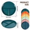 6Pcs Unbreakable Divided Dinner Plates for Adults 9in, Deep Dinner Plates, Divided Design for Picky Eaters,Compartment Plates, Lightweight Reusable Portion Control Plates for Kids Adults Seniors view 2